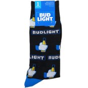 Wholesale - 1pr BUD LIGHT BLK MEN CREW SOCKS SIZE 10-13 C/P 60, UPC: 194382048238